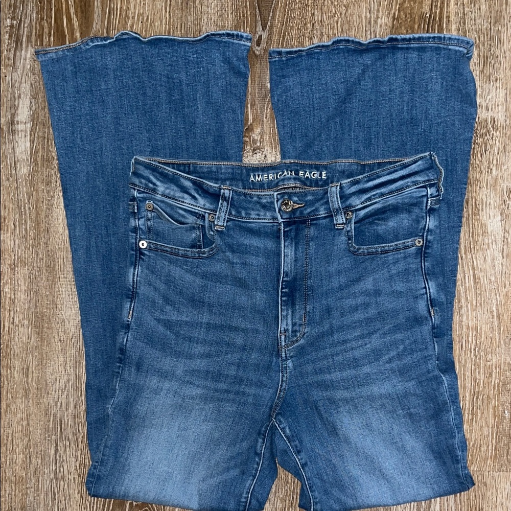 American Eagle Outfitters Women's Blue Flare Jeans
